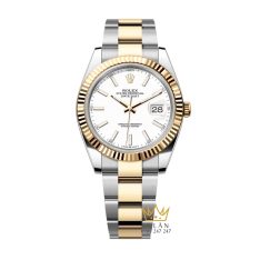 Đồng hồ Rolex Datejust 41 mặt trắng cọc dạ quang 126333-0015