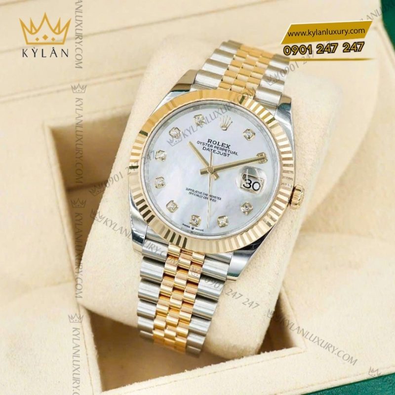 Đồng hồ Rolex Datejust 41 mặt khảm trai kim cương 126333