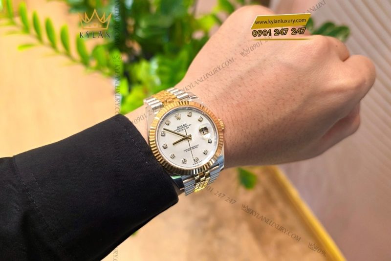 Đồng hồ Rolex Datejust 41 mặt khảm trai kim cương 126333