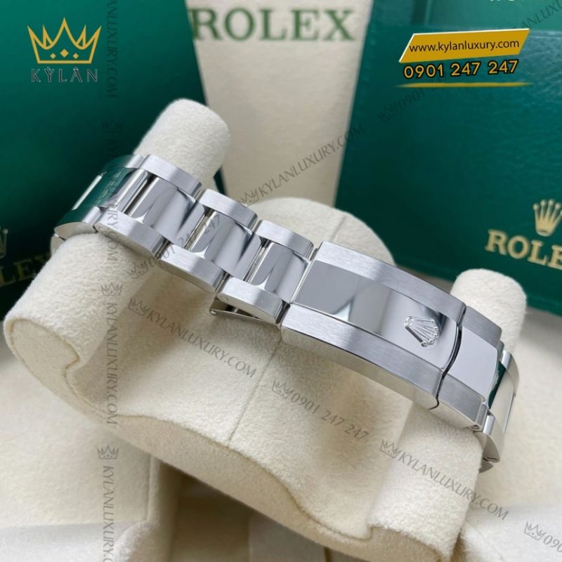 Đồng hồ Rolex Datejust 41 mặt bạc cọc dạ quang 126334-0003