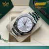 Đồng hồ Rolex Datejust 41 mặt bạc cọc dạ quang 126334-0003