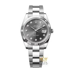 Đồng hồ Rolex Datejust 41 mặt xám kim cương 126334-0005