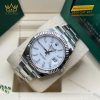 Đồng hồ Rolex Datejust 41 mặt trắng cọc dạ quang 126334-0009