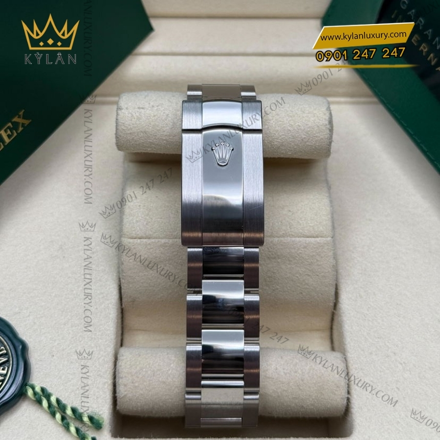 Kỳ Lân Luxury rolex datejust 41 126334 0009 mat trang da quang 5 Đồng hồ Rolex Datejust 41 mặt trắng cọc dạ quang 126334-0009