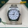 Đồng hồ Rolex Datejust 41 mặt trắng cọc dạ quang 126334-0009