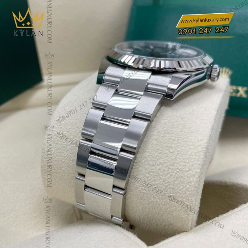 Đồng hồ Rolex Datejust 41 mặt xanh dương kim cương 126334-0015