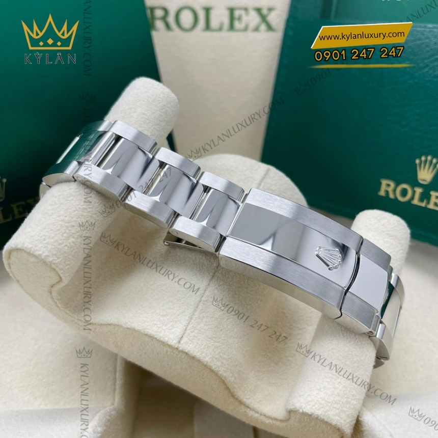Kỳ Lân Luxury rolex datejust 41 126334 0015 mat xanh duong 9 Đồng hồ Rolex Datejust 41 mặt xanh dương kim cương 126334-0015