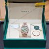 Đồng hồ Rolex Day Date 36 mặt Olive custom vành kim tròn