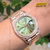 Đồng hồ Rolex Day Date 36 mặt Olive custom vành kim tròn