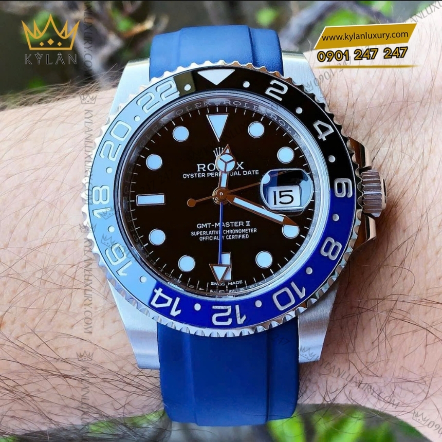 Kỳ Lân Luxury rolex gmt master ii 126710blnr 0003 batman 3 Đồng hồ Rolex GMT Master II Batman 126710BLNR-0003