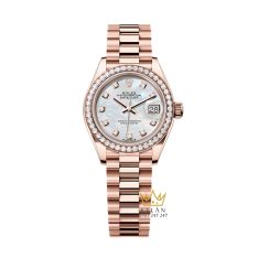 Đồng hồ Rolex Lady Datejust 28 mặt xà cừ kim cương 279135RBR-0010