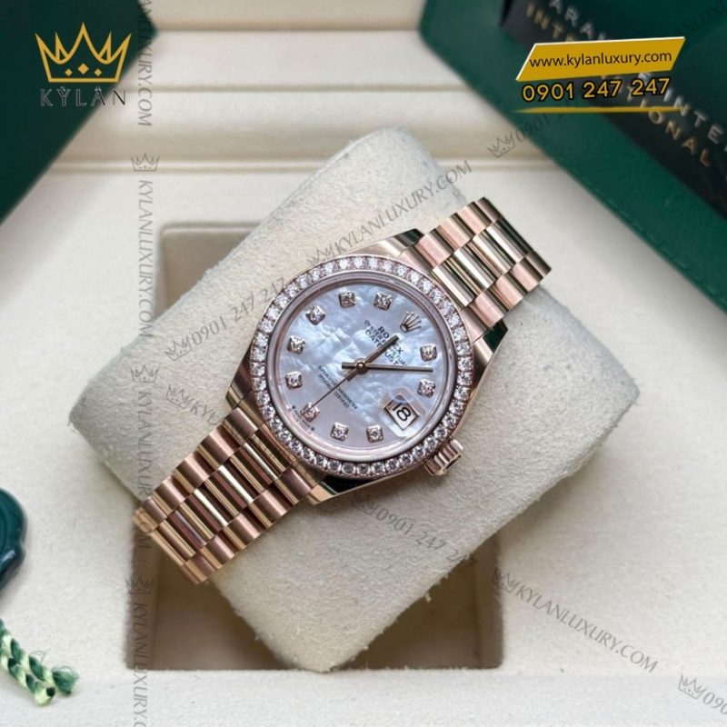 Đồng hồ Rolex Lady Datejust 28 mặt xà cừ kim cương 279135RBR-0010