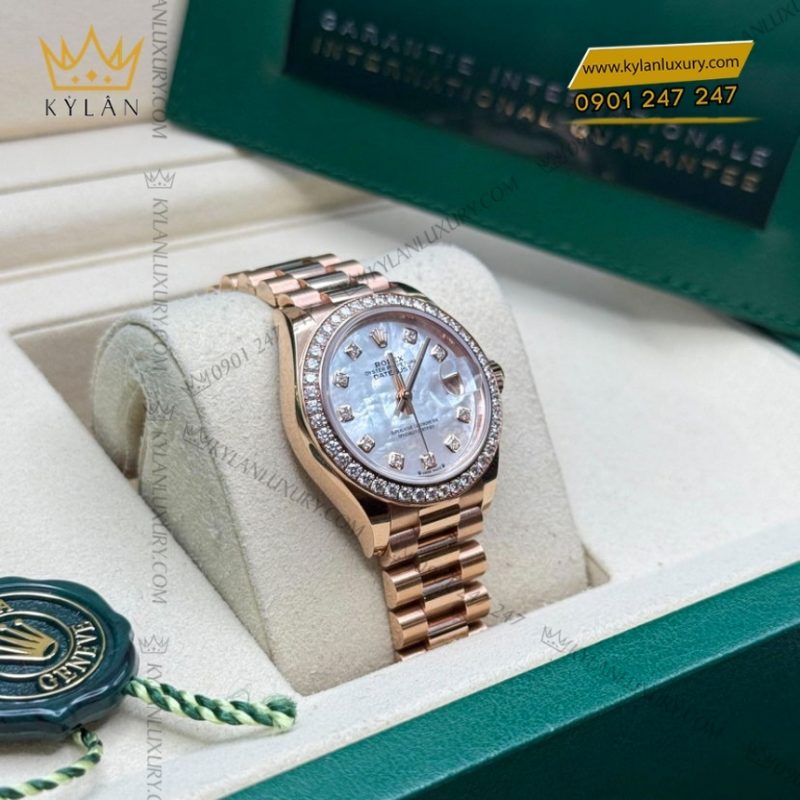 Đồng hồ Rolex Lady Datejust 28 mặt xà cừ kim cương 279135RBR-0010