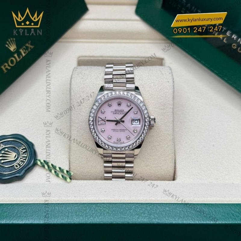 Đồng hồ Rolex Lady Datejust mặt đá opal hồng 279139RBR-0002
