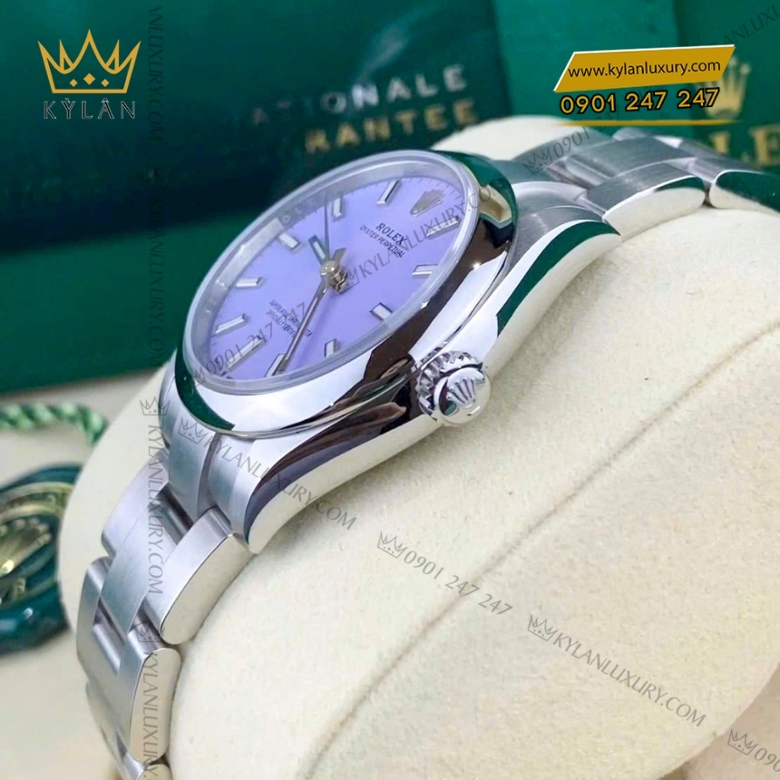 Kỳ Lân Luxury rolex oyster perpetual 31 277200 0014 mat lavender 4 Đồng hồ Rolex Oyster Perpetual 31 mặt Lavender 277200-0014