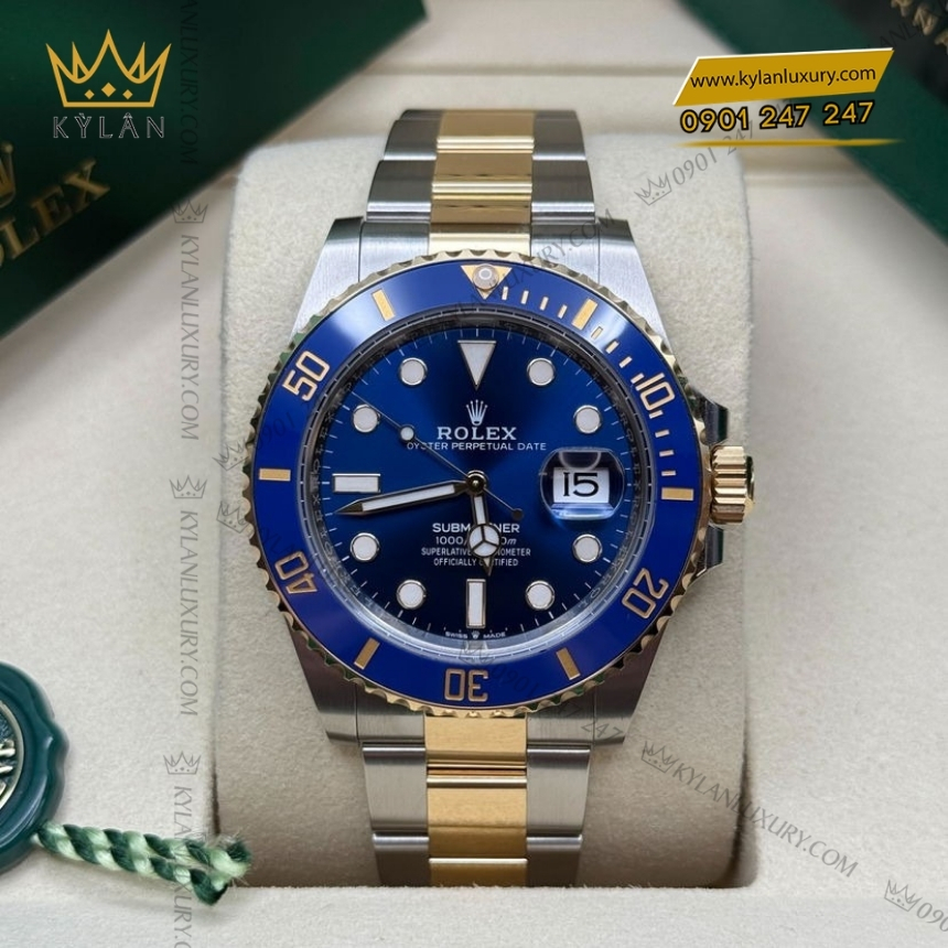 Kỳ Lân Luxury rolex submariner date 126613lb 0002 mat so xanh 6 Đồng hồ Rolex Submariner Date mặt số xanh 126613LB-0002