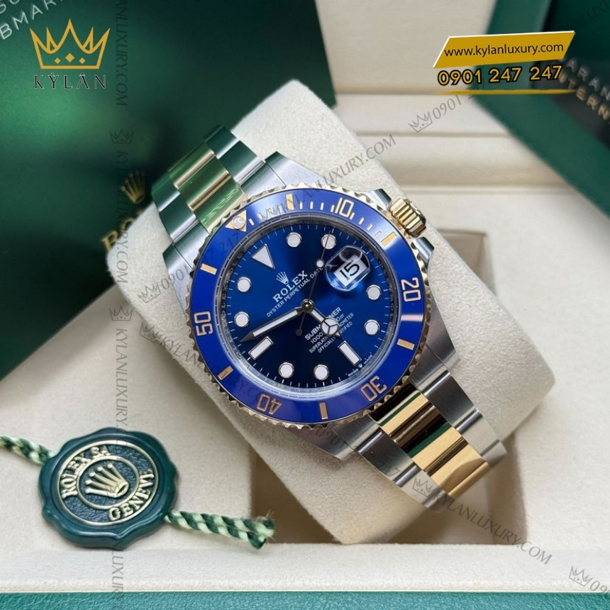 Kỳ Lân Luxury rolex submariner date 126613lb 0002 mat so xanh 8 Đồng hồ Rolex Submariner Date mặt số xanh 126613LB-0002
