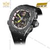 Cận cảnh mặt số Richard Mille RM 62-01 với báo thức rung và GMT