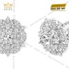 Bông tai vàng trắng Au750 đính kim cương
