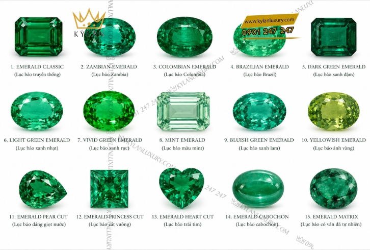 Các loại đá quý phổ biến trong trang sức cao cấp - Tại Kỳ Lân