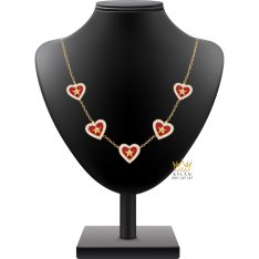 Dây chuyền trái tim đính ngôi sao vàng Au750 và kim cương Dây chuyền trái tim đính ngôi sao vàng Au750 và kim cương