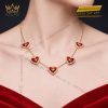 Dây chuyền trái tim đính ngôi sao vàng Au750 và kim cương