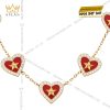 Dây chuyền trái tim đính ngôi sao vàng Au750 và kim cương
