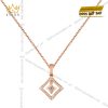 Dây chuyền vàng hồng Au750 đính kim cương