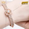 Lắc tay vàng hồng Au750 đính kim cương
