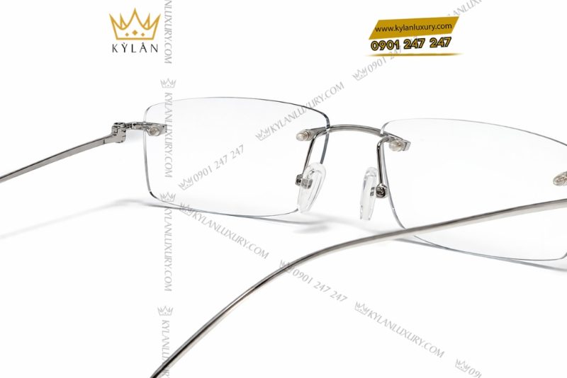 Mắt kính vàng trắng Au750 đính kim cương