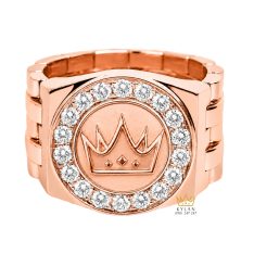Nhẫn Kỳ Lân Crown vàng hồng Au750 đính kim cương