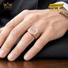 Nhẫn Kỳ Lân Crown vàng hồng Au750 đính kim cương