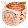 Nhẫn Kỳ Lân Crown vàng hồng Au750 đính kim cương