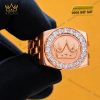 Nhẫn Kỳ Lân Crown vàng hồng Au750 đính kim cương