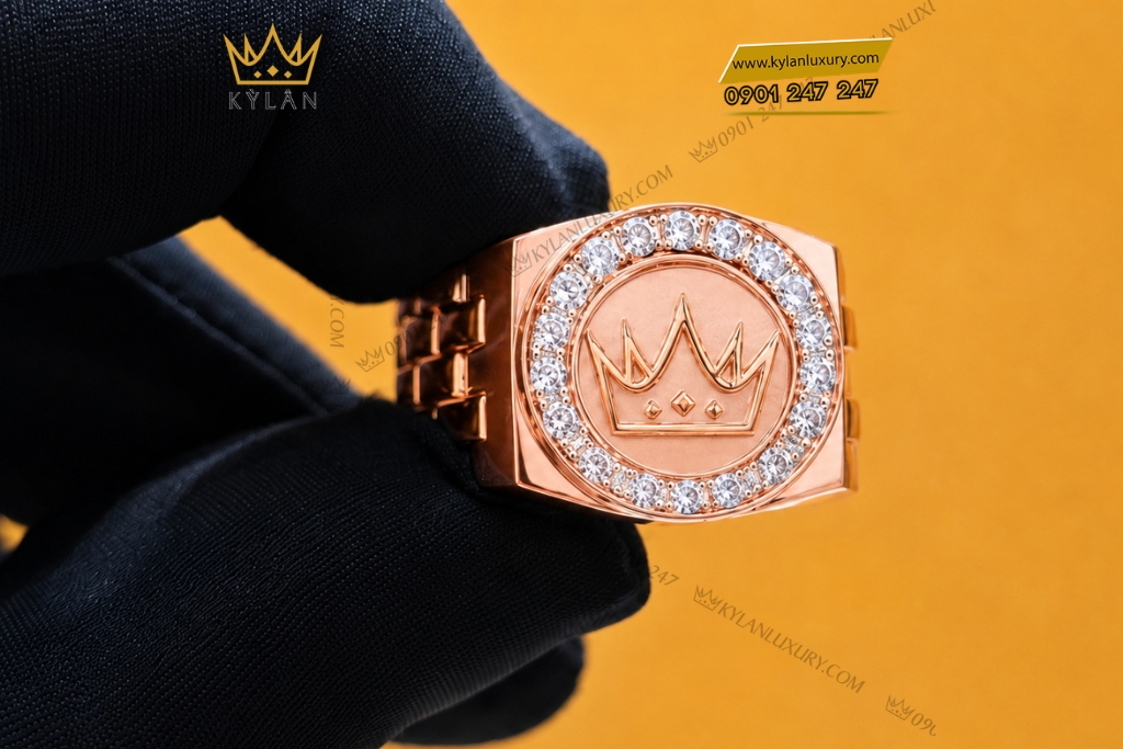 Nhẫn Kỳ Lân Crown vàng hồng Au750 đính kim cương 7 Nhẫn Kỳ Lân Crown vàng hồng Au750 đính kim cương