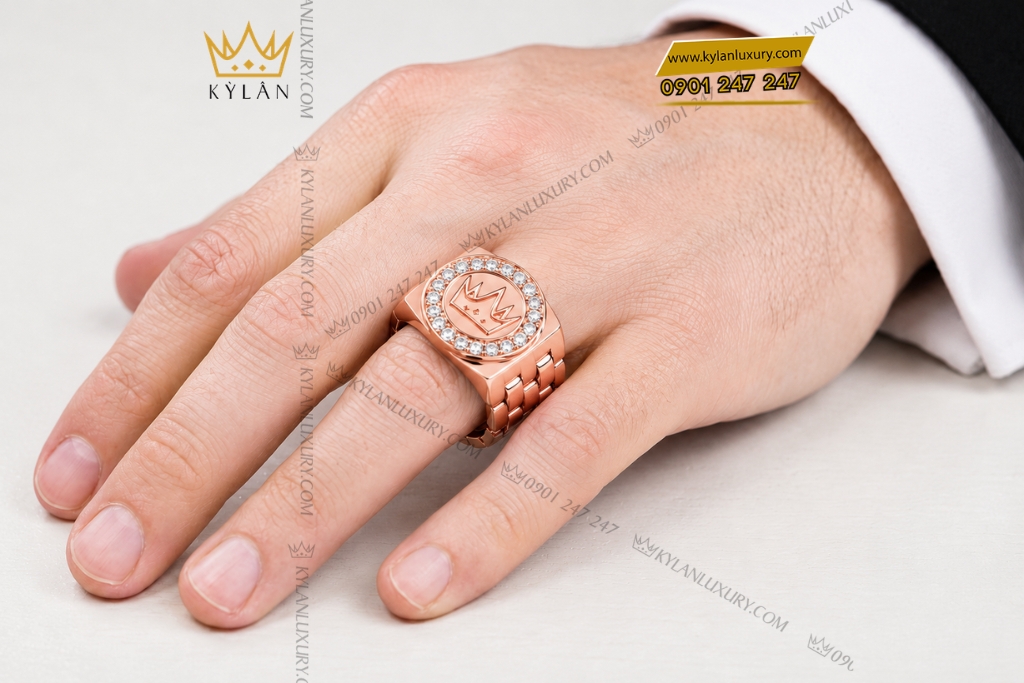 Nhẫn Kỳ Lân Crown vàng hồng Au750 đính kim cương 14 Kỳ Lân Luxury Nhan Nhan Ky Lan Crown vang hong Au750 dinh kim cuong 8 Nhẫn Kỳ Lân Crown vàng hồng Au750 đính kim cương