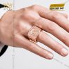 Nhẫn Kỳ Lân Crown vàng hồng Au750 đính kim cương