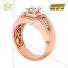 Nhẫn nam vàng hồng Au750 đính kim cương