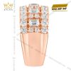 Nhẫn nam vàng hồng Au750 đính kim cương