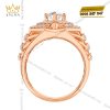 Nhẫn nam vàng hồng Au750 đính kim cương