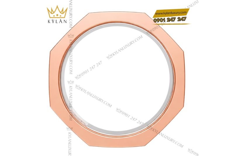 Nhẫn nam vàng hồng Au750 đính kim cương