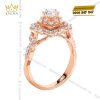 Nhẫn nữ vàng hồng Au750 đính kim cương