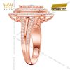 Nhẫn nữ vàng hồng Au750 đính kim cương