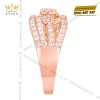 Nhẫn nữ vàng hồng Au750 đính kim cương