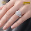 Nhẫn nữ vàng trắng Au750 đính kim cương