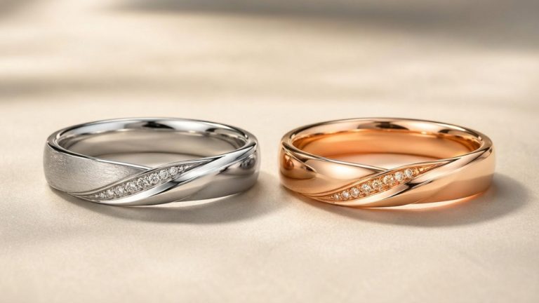 Kỳ Lân Luxury Nhan vang trang hay vang hong dep hon Bi quyet chon trang suc theo tong da Nhẫn vàng trắng hay vàng hồng đẹp hơn? Bí quyết chọn trang sức theo tông da