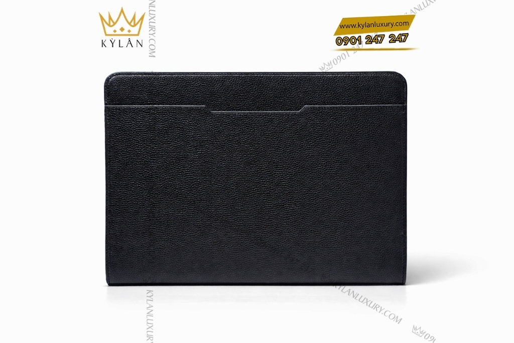 Túi Clutch da bê đen khóa vân tay 6 Kỳ Lân Luxury Tui Clutch da be den khoa van tay 1 Túi Clutch da bê đen khóa vân tay