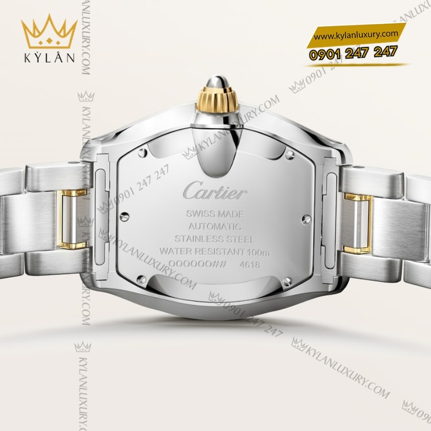 Kỳ Lân Luxury cartier roadster demi vang vang 42mm crw2rd0009 2 Đồng hồ Cartier Roadster demi vàng vàng 42mm CRW2RD0009