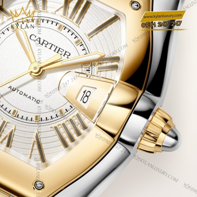 Đồng hồ Cartier Roadster demi vàng vàng 42mm CRW2RD0009