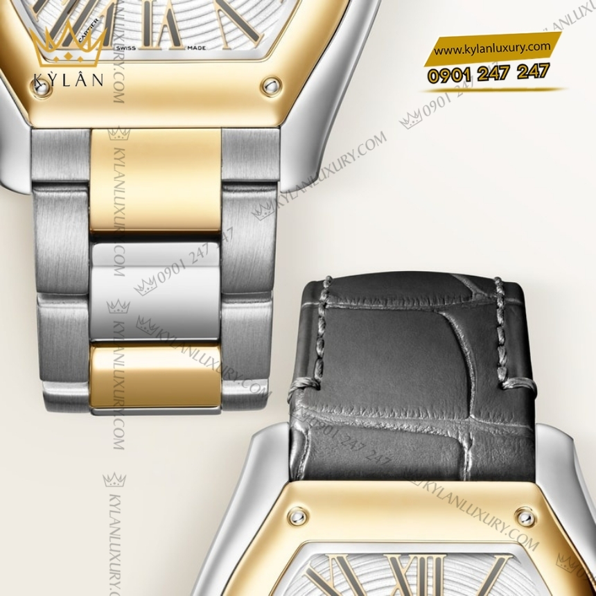 Kỳ Lân Luxury cartier roadster demi vang vang 42mm crw2rd0009 9 Đồng hồ Cartier Roadster demi vàng vàng 42mm CRW2RD0009